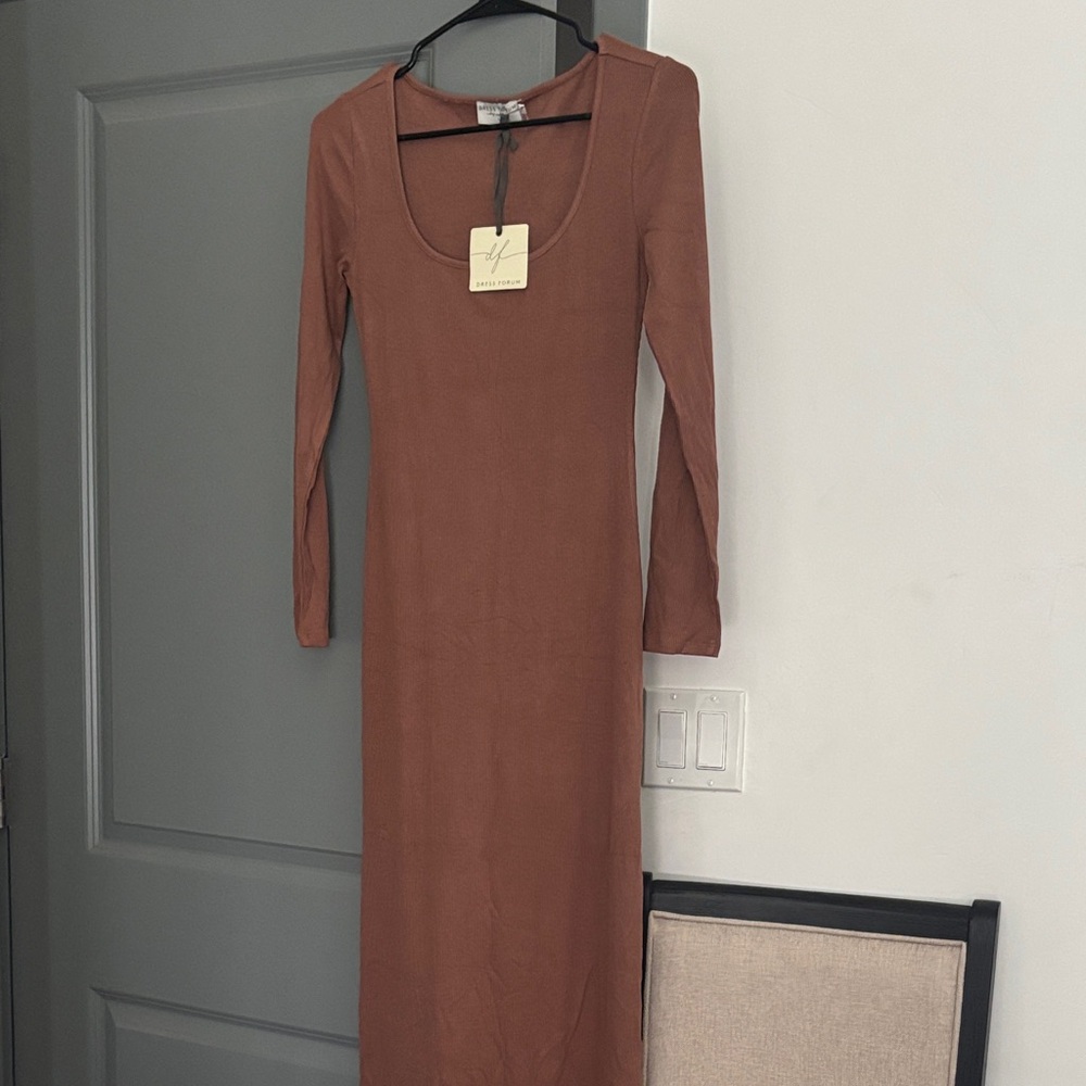 Dress Forum Terracotta Long Sleeve Dress